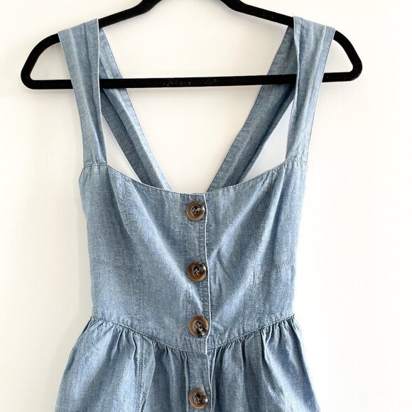 Free People Carolina Chambray Mini Dress - Picture 4 of 11